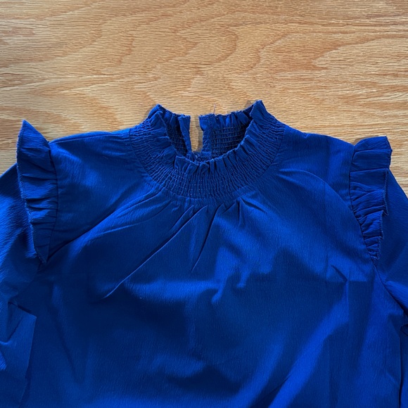 Amazon Kids Navy Ruffle Top - Picture 3 of 5